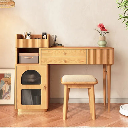 JASIWAY Vanity Makeup Table with 3 Drawers