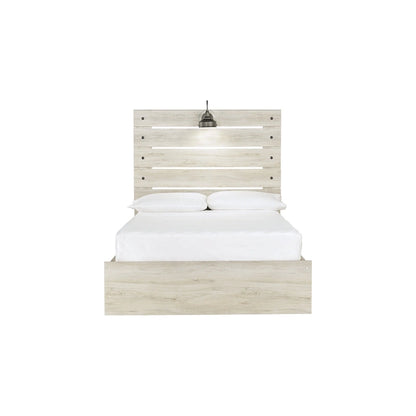Cambeck Whitewash Panel Bed With 2 Under Bed Storage Drawers