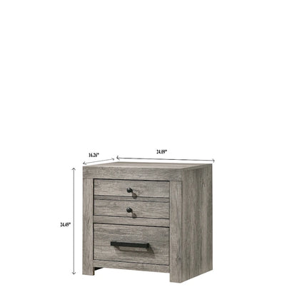 Perrine 6 Piece Gray Platform Bedroom Set