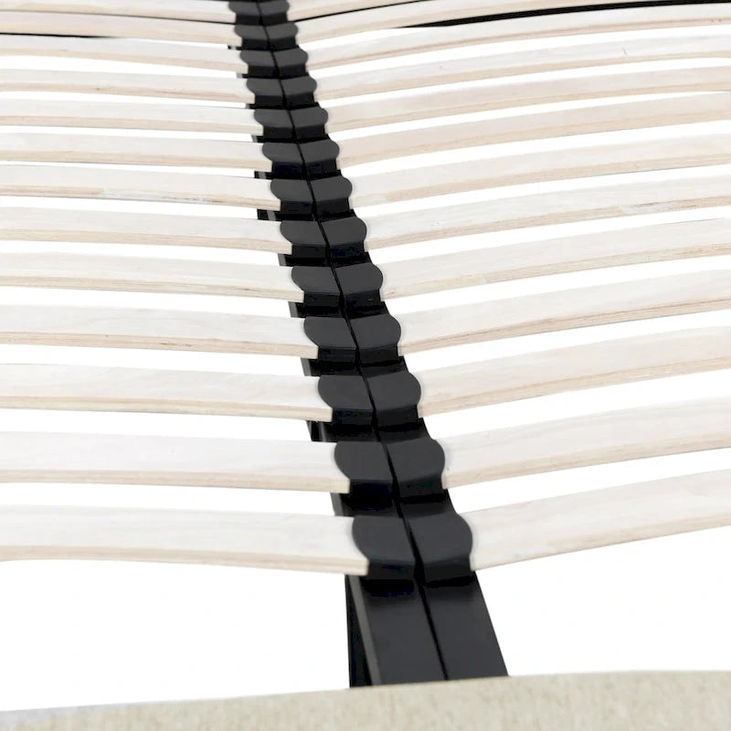 Classic Home Tate Upholstered Bed in Cream