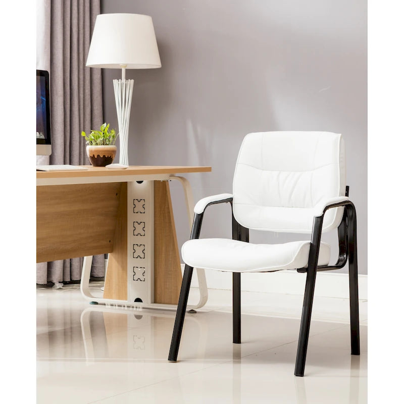 BTExpert Premium Leather Office Executive Waiting Room Guest/Reception Side Conference Chair