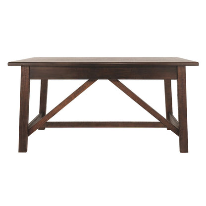 Baldridge Rustic Brown Home Office Large Leg Desk