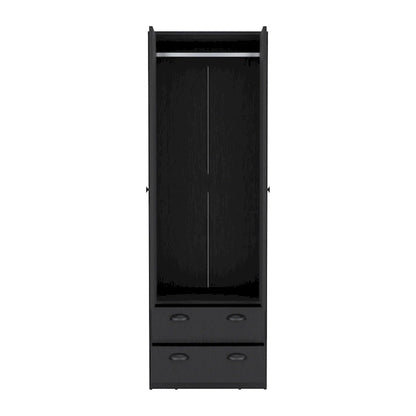 TUHOME St Monans Armoire with French Doors and 2 Drawers - N/A