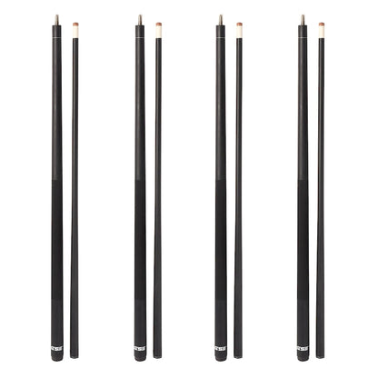 GSE Set of 4 Matte Fiberglass Graphite Composite Billiard Pool Cue Sticks. 58 2-Piece Pool Cue Set for House or Commercial Use
