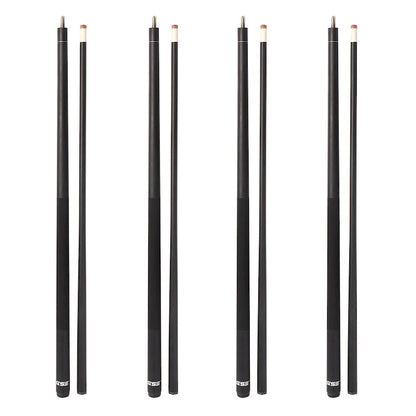 GSE Set of 4 Matte Fiberglass Graphite Composite Billiard Pool Cue Sticks. 58 2-Piece Pool Cue Set for House or Commercial Use