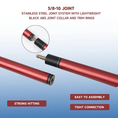 GSE Set of 4 Matte Fiberglass Graphite Composite Billiard Pool Cue Sticks. 58 2-Piece Pool Cue Set for House or Commercial Use