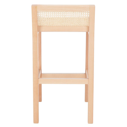 SAFAVIEH Carry Low Back Cane Counter Stool - 16 W x 19 D x 31 H - 16Wx19Dx31H