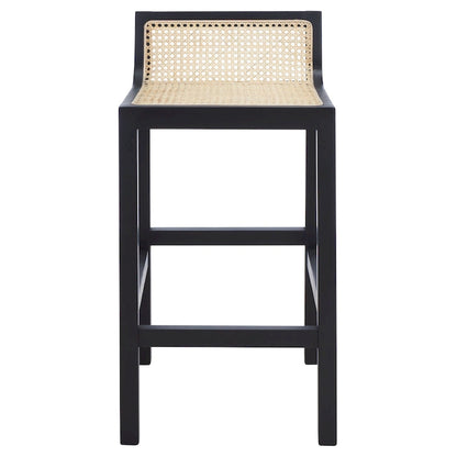 SAFAVIEH Carry Low Back Cane Counter Stool - 16 W x 19 D x 31 H - 16Wx19Dx31H