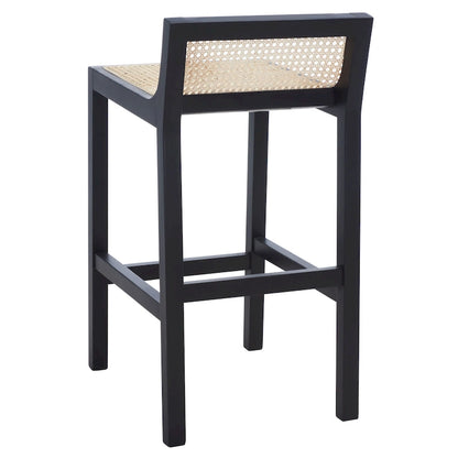 SAFAVIEH Carry Low Back Cane Counter Stool - 16 W x 19 D x 31 H - 16Wx19Dx31H