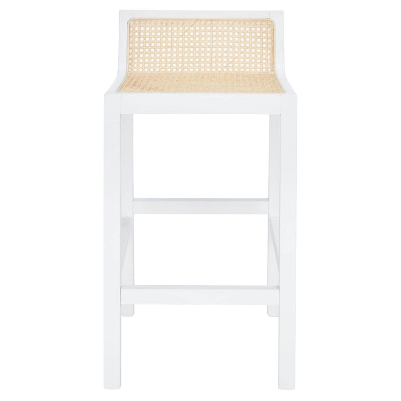 SAFAVIEH Carry Low Back Cane Counter Stool - 16 W x 19 D x 31 H - 16Wx19Dx31H