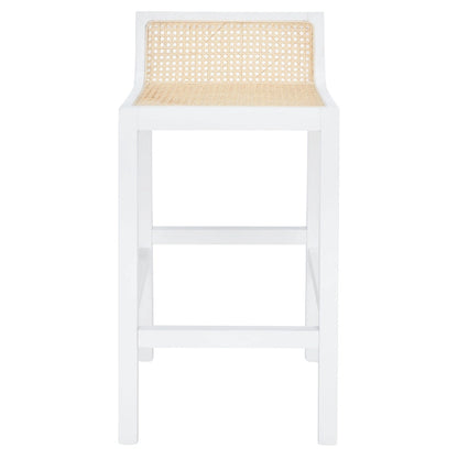 SAFAVIEH Carry Low Back Cane Counter Stool - 16 W x 19 D x 31 H - 16Wx19Dx31H