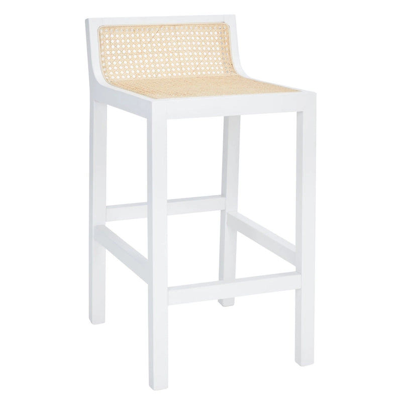 SAFAVIEH Carry Low Back Cane Counter Stool - 16 W x 19 D x 31 H - 16Wx19Dx31H