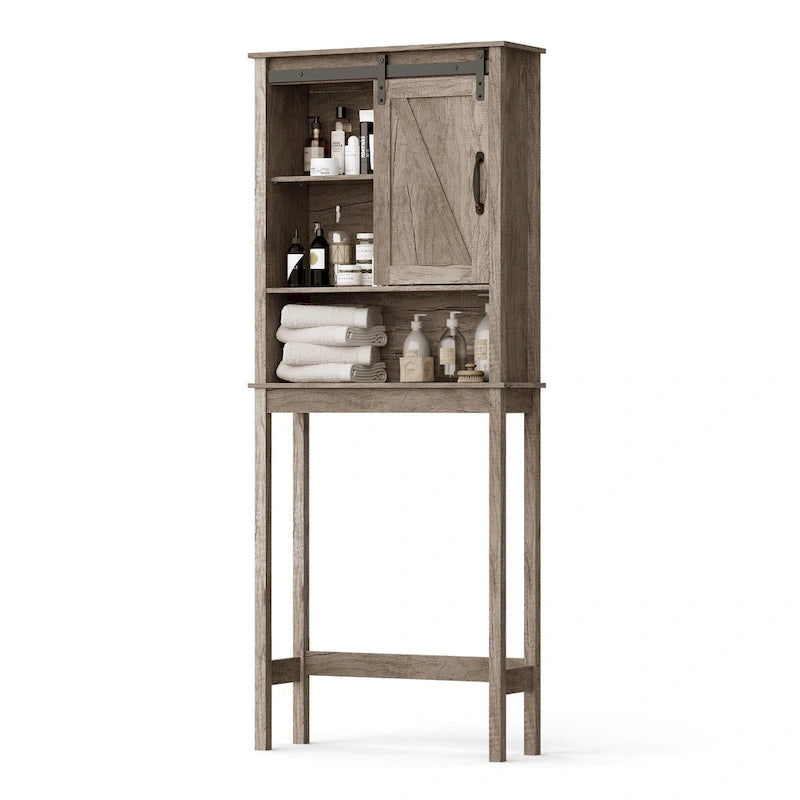 Pellebant Over-the-Toilet Storage Cabinet Space Saver Bathroom - 66.54 H x 27.17 W x 9.06 D