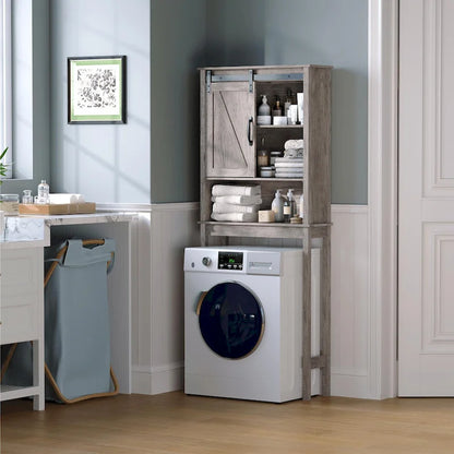 Pellebant Over-the-Toilet Storage Cabinet Space Saver Bathroom - 66.54 H x 27.17 W x 9.06 D