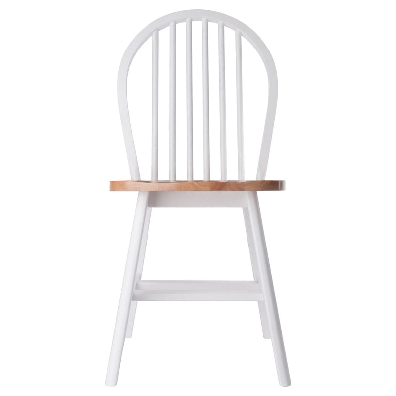 Windsor 2-Pc Chair Set, Natural and White