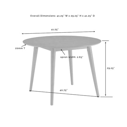 Crosley Landon Round Dining Table - 29.25H x 41.25W x 41.25D