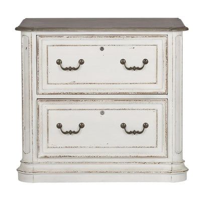 Magnolia Manor Antique White Jr Executive Media Lateral File