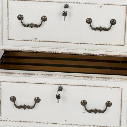 Magnolia Manor Antique White Jr Executive Media Lateral File