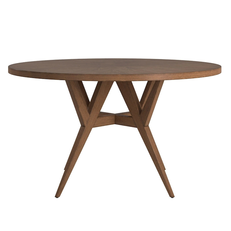 Sheeba Round Mid-Century Modern Walnut Base Dining Table by iNSPIRE Q Modern