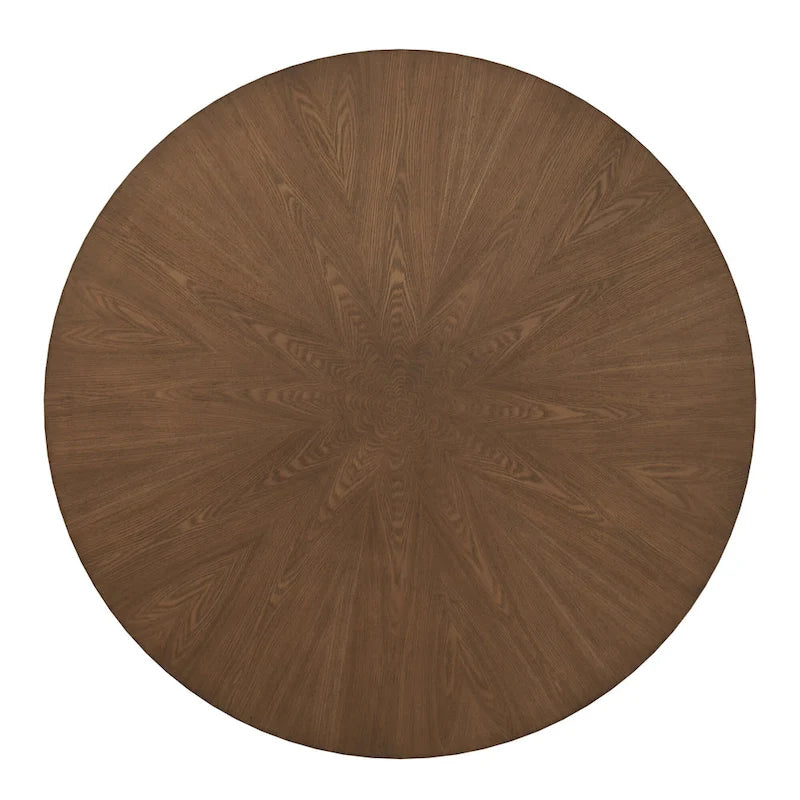 Sheeba Round Mid-Century Modern Walnut Base Dining Table by iNSPIRE Q Modern
