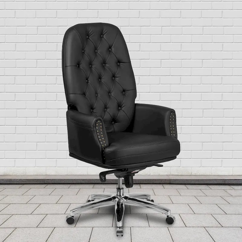 High Back Tufted LeatherSoft Executive Swivel Ergonomic Office Chair