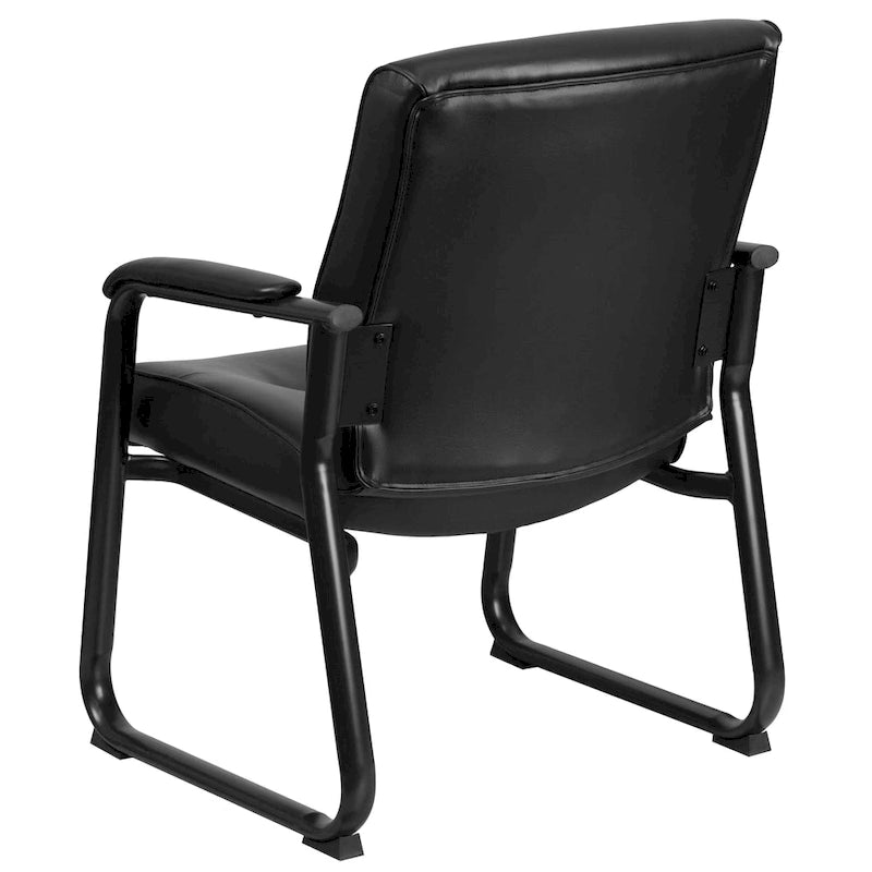 Big & Tall Soft Leather Sled Base Executive Reception Chair