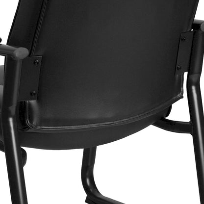 Big & Tall Soft Leather Sled Base Executive Reception Chair