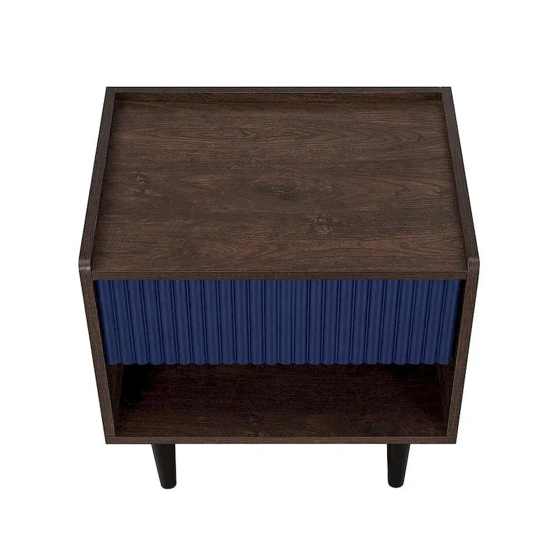 Manhattan Comfort Duane Modern Ribbed Nightstand