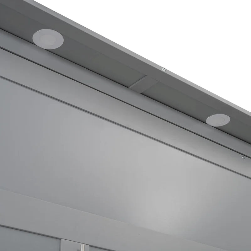 Murphy Bed Wall Bed with Shelves, Drawers and LED Lights