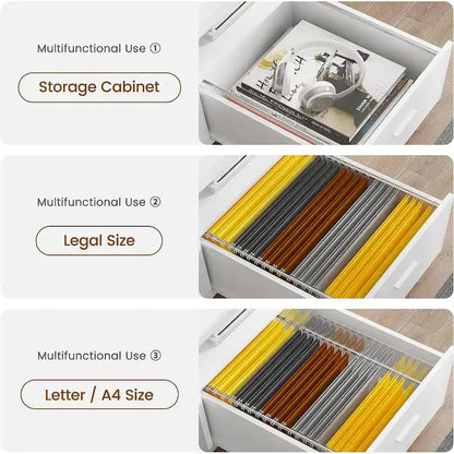 L Shape Gaming Computer Desk with File Drawer Printer Storage Shelves