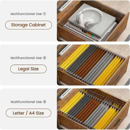 L Shape Gaming Computer Desk with File Drawer Printer Storage Shelves