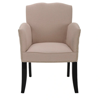 SAFAVIEH Veloudo Tan Linen Arm Chair - 24 x 25 x 36.2 - 24Wx25Dx36H