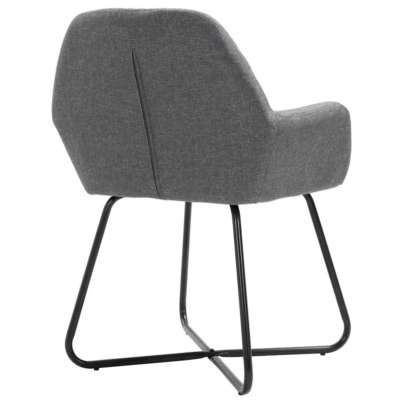 vidaXL Dining Chairs 4 pcs Dark Gray Fabric