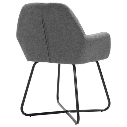 vidaXL Dining Chairs 4 pcs Dark Gray Fabric