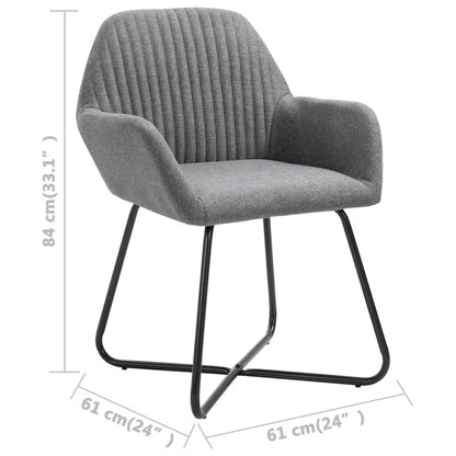 vidaXL Dining Chairs 4 pcs Dark Gray Fabric