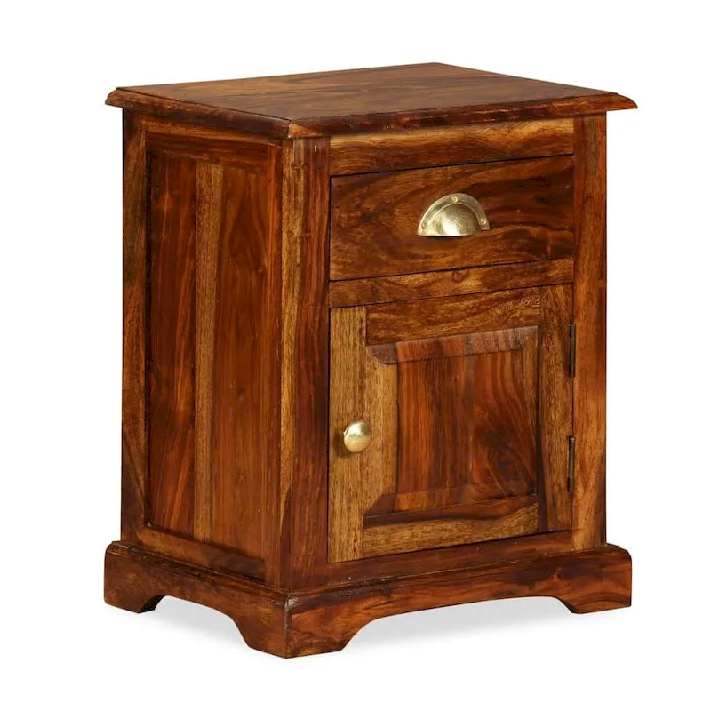 vidaXL Bedside Cabinet 2 pcs 15.8x11.8x19.7 Solid Sheesham Wood