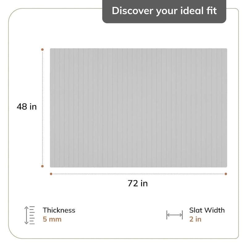 Jani Eco Bamboo Standard Rectangular Chair Mat - (72 x 48), Premium Quality, Eco-Friendly Chair Mat
