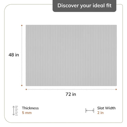 Jani Eco Bamboo Standard Rectangular Chair Mat - (72 x 48), Premium Quality, Eco-Friendly Chair Mat