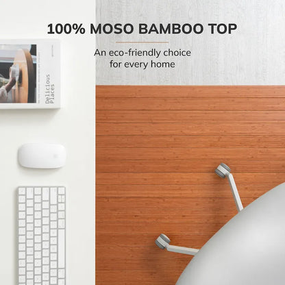 Jani Eco Bamboo Standard Rectangular Chair Mat - (72 x 48), Premium Quality, Eco-Friendly Chair Mat