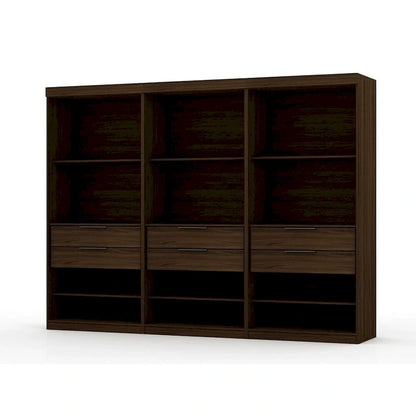 Mulberry Open 3 Sectional Modem Wardrobe Closet with 6 Drawers