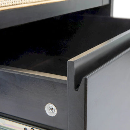 Crawford Wood 2-Drawer Bed Side Table