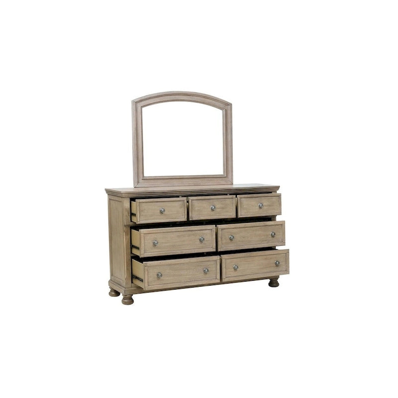 Donald 6 Piece Gray Modern Sleigh Storage Platform Bedroom Set