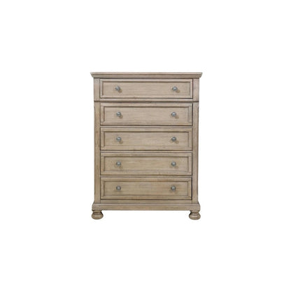 Donald 5 Piece Gray Modern Sleigh Storage Platform Bedroom Set