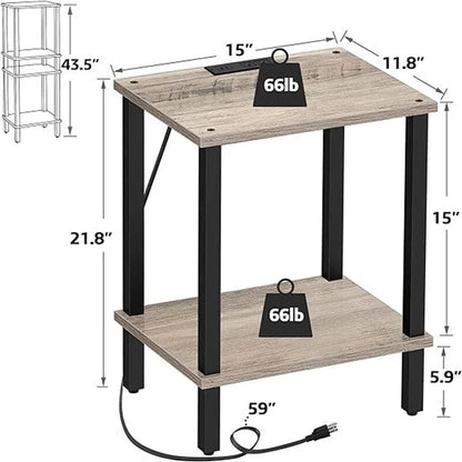 End Table with Charging Station