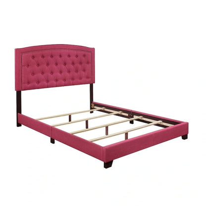 Chase Pink Fabric Upholstered Tufted Bed