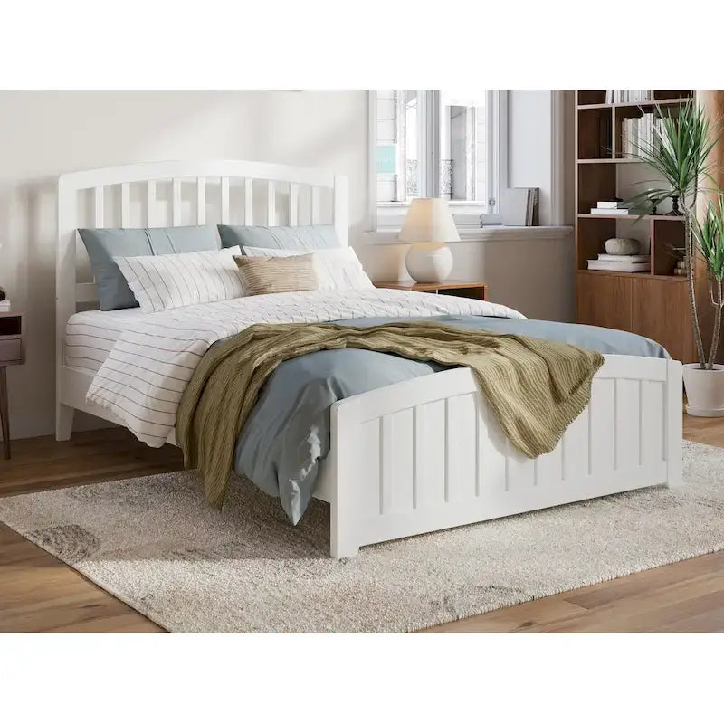 Quincy Solid Wood Low Profile Platform Bed with Matching Footboard