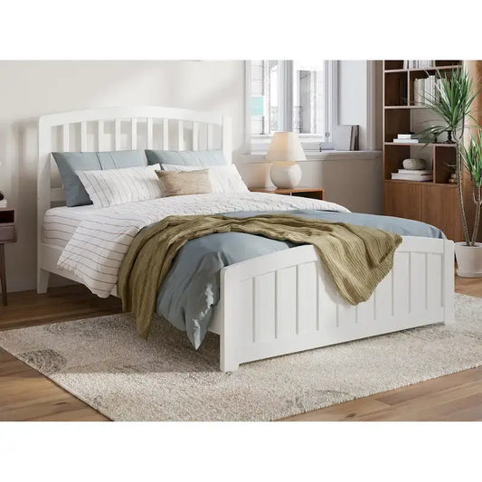 Quincy Solid Wood Low Profile Platform Bed with Matching Footboard