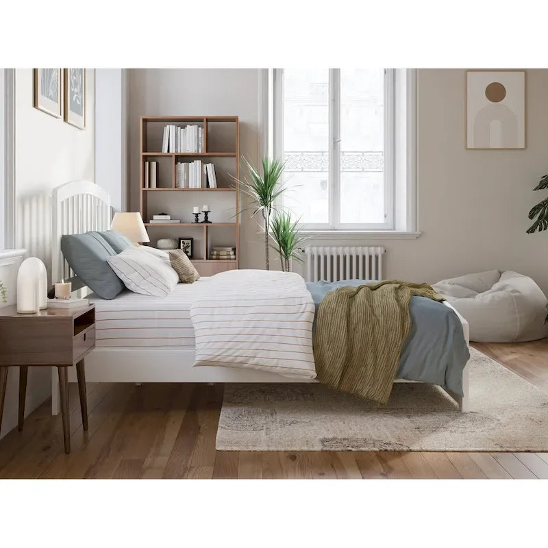 Quincy Solid Wood Low Profile Platform Bed with Matching Footboard