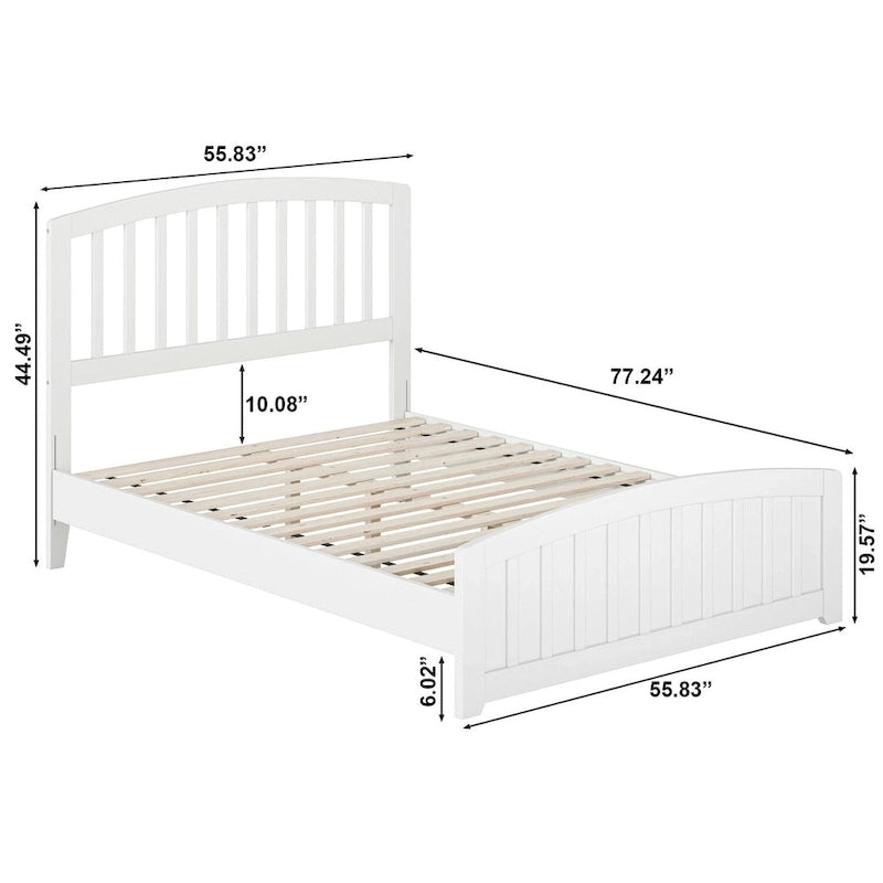 Quincy Solid Wood Low Profile Platform Bed with Matching Footboard
