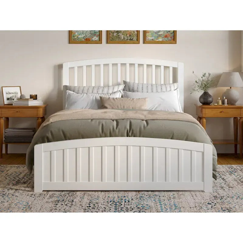 Quincy Solid Wood Low Profile Platform Bed with Matching Footboard